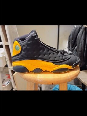 Jordan Men’s Athletic Shoes Black and Yellow